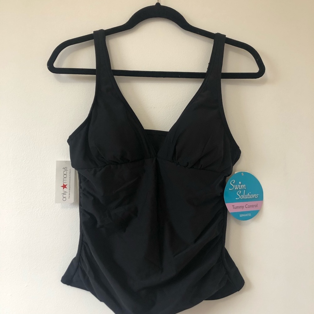 Swim solutions tummy control swim top NWT